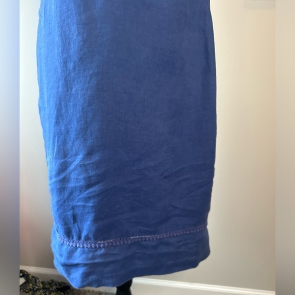 Boden 100% linen sleeveless blue dress in a size 4L - Picture 6 of 12